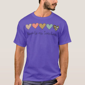 Camiseta Estudiante de Leopard Hearts, Padres Como Maestra