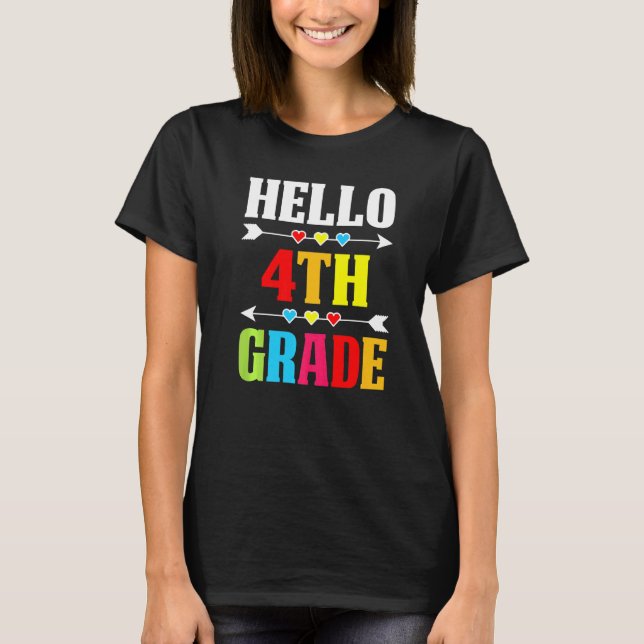 Camiseta Estudiante De Maestra Hola De Cuarto Grado De Vuel (Anverso)