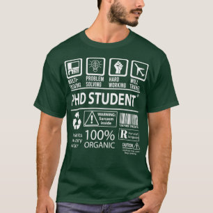 Camiseta Estudiante De Phd 6