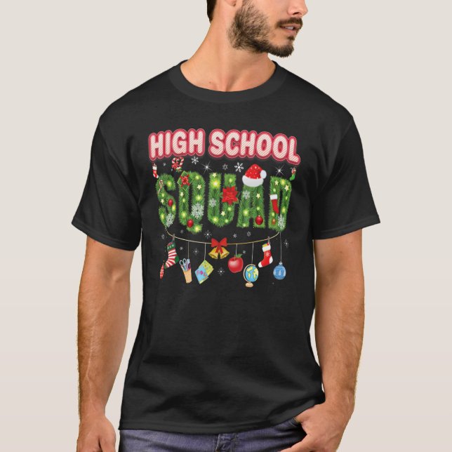 Camiseta Estudiante de pinos navideños para escuadrón secun (Anverso)