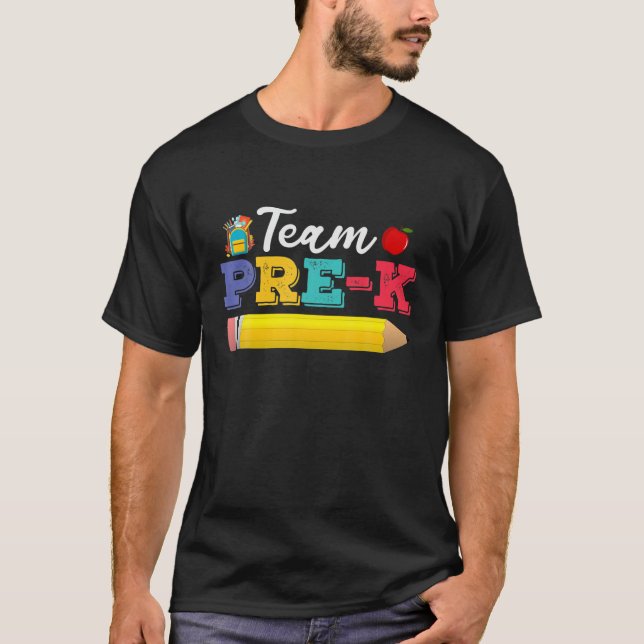 Camiseta Estudiante de preescolar preescolar en equipo prev (Anverso)