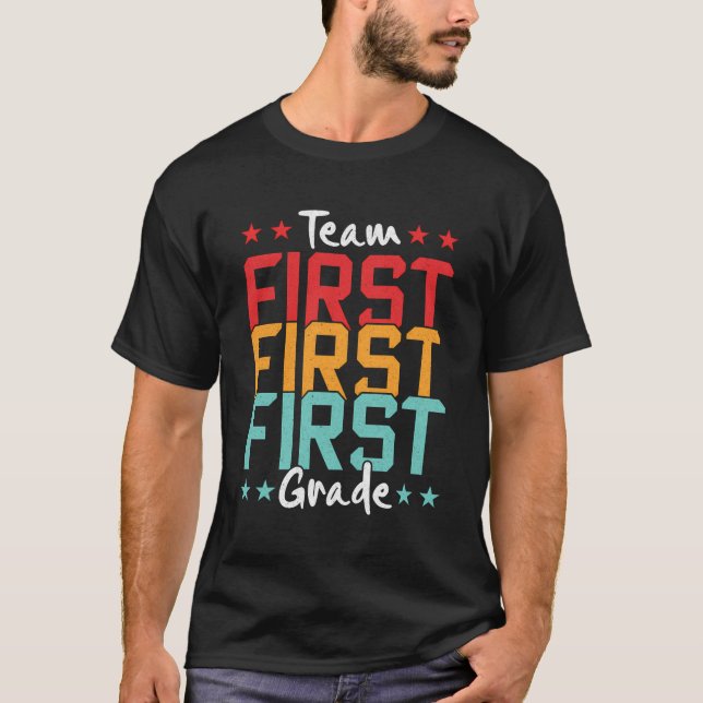 Camiseta Estudiante De Primer Grado De Equipo De Vuelta A L (Anverso)
