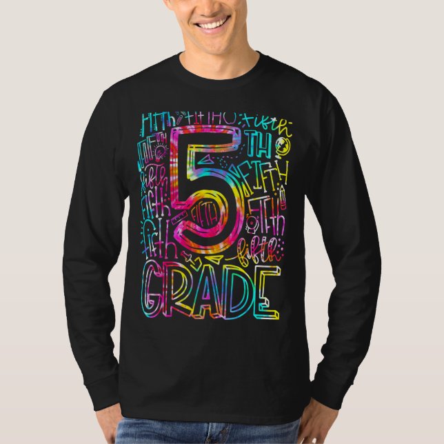 Camiseta Estudiante De Quinto Grado De Enseñanza De Tye De  (Anverso)