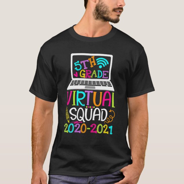 Camiseta Estudiante De Quinto Grado De Escuadrón Virtual De (Anverso)
