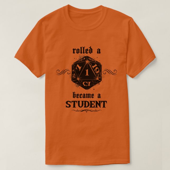 Camiseta Estudiante de Roll desafortunado (Diseño del anverso)
