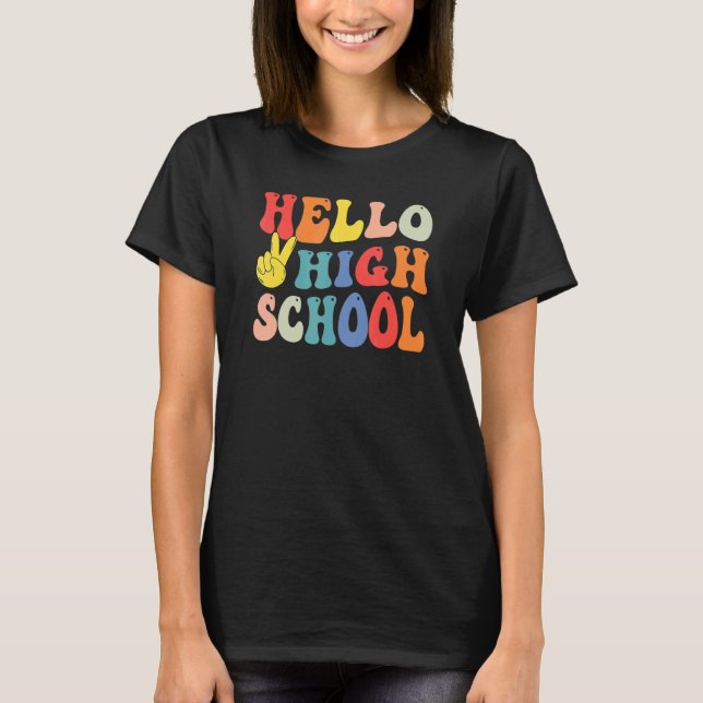 Camiseta Estudiante de Secundaria Peace Hello (Anverso)