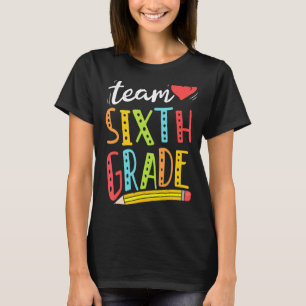 Camiseta Estudiante De Sexto Grado De Equipo De Vuelta A La