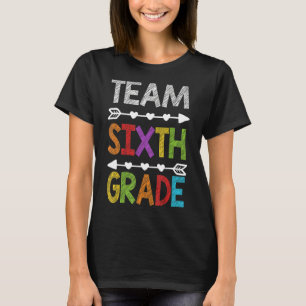Camiseta Estudiante De Sexto Grado De Equipo De Vuelta A La
