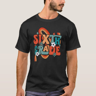 Camiseta Estudiante De Sexto Grado De Retro Groovy De Vuelt