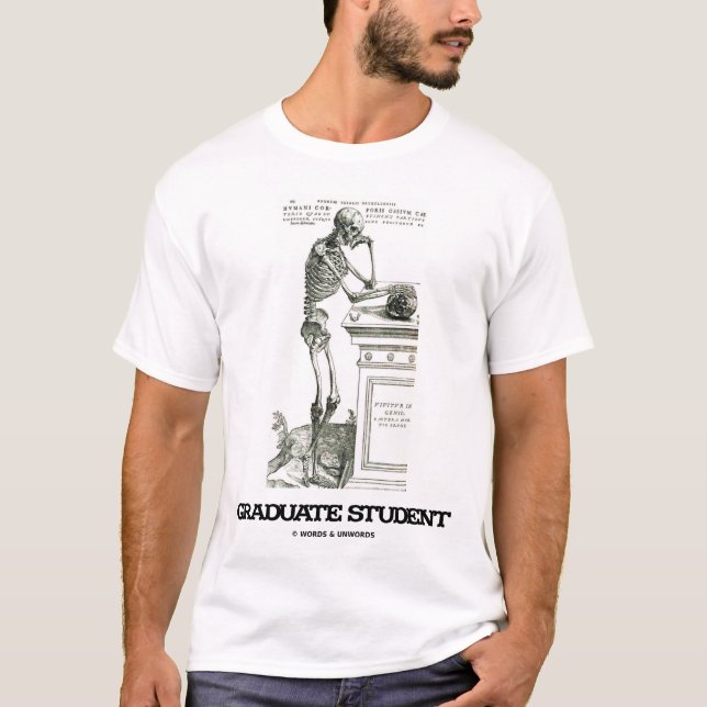 Camiseta Estudiante de tercer ciclo (esqueleto) (Anverso)