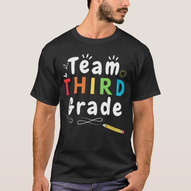 Camiseta Estudiante De Tercer Grado De Equipo De Vuelta A L (Anverso)