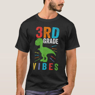 Camiseta Estudiante de tercer grado Retro de Vibes Trex Edu