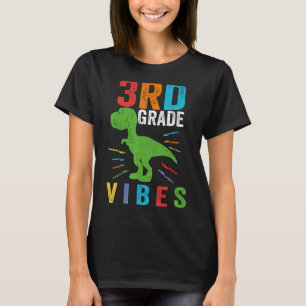 Camiseta Estudiante de tercer grado Retro de Vibes Trex Edu