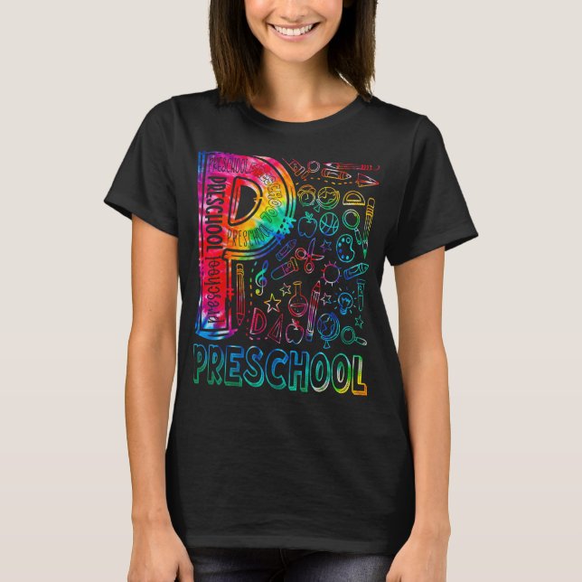 Camiseta Estudiante de tipografía de tipografía de preescol (Anverso)