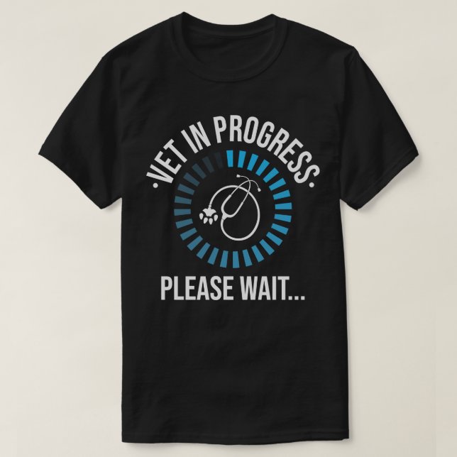 Camiseta Estudiante De Vet En Curso (Diseño del anverso)