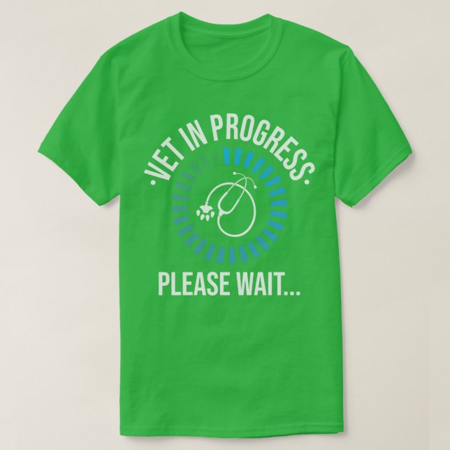 Camiseta Estudiante De Vet En Curso (Diseño del anverso)