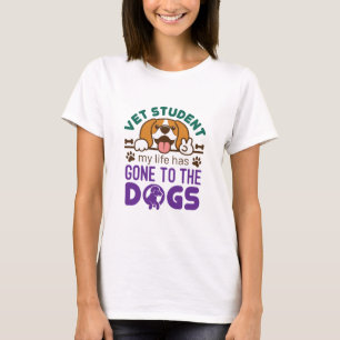 Camiseta Estudiante de veterinaria, mi vida se ha ido a los