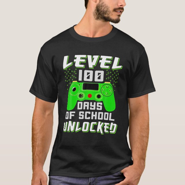 Camiseta Estudiante De Video Gamer 100 Días Profesor 100 Dí (Anverso)