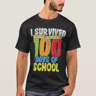 Camiseta Estudiante divertida regalo de 100 días sobrevivió