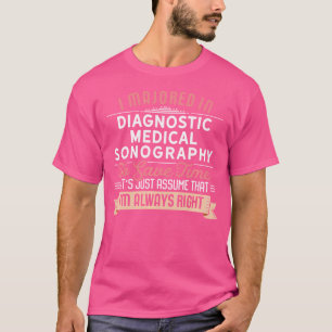 Camiseta Estudiante Divertido de Sonografía Médica Diagnóst