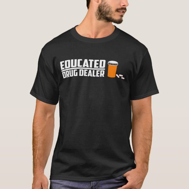 Camiseta Estudiante educado de la ciencia del traficante (Anverso)