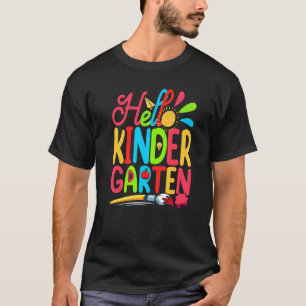Camiseta Estudiante educador lindo Hola primer día de kinde