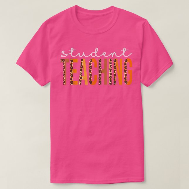 Camiseta Estudiante Enseñando Escuadrón De Leopardo Cute Ot (Diseño del anverso)