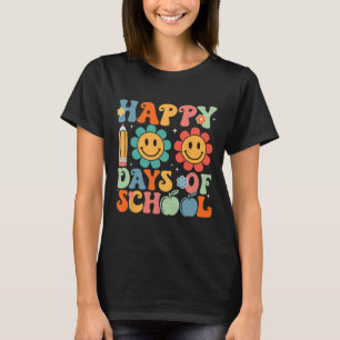 Camiseta Estudiante Groovy Teacher 100° Día de la Escuela F