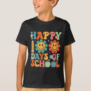 Camiseta Estudiante Groovy Teacher 100° Día de la Escuela F