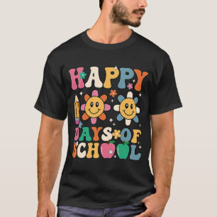 Camiseta Estudiante Groovy Teacher 100° Día de la Escuela F