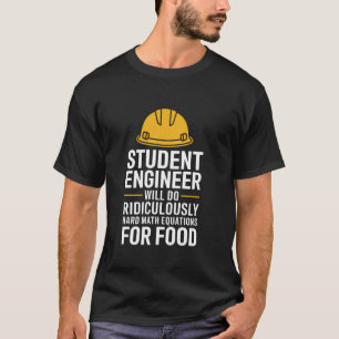 Camiseta Estudiante Ingeniero Ecuaciones Matemáticas de Ing