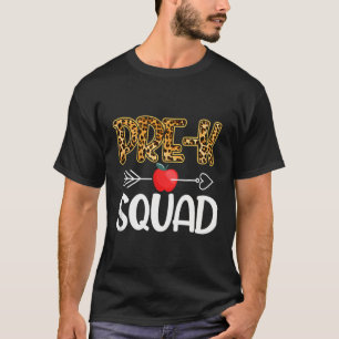 Camiseta Estudiante preescolar de temas de leopardo de la b