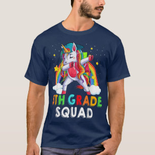 Camiseta Estudiante Unicornio de 5º Grado Primer Día De