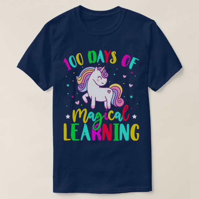 Camiseta Estudiante unicornio de escuela de enseñanza mágic (Diseño del anverso)