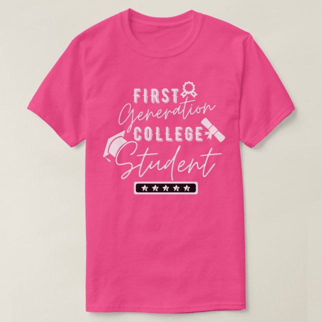 Camiseta Estudiante universitario de primera generación 8 (Diseño del anverso)