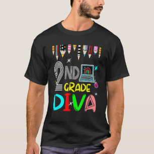 Camiseta Estudiantes de 2º Grado Diva Colorful Pencils Prim