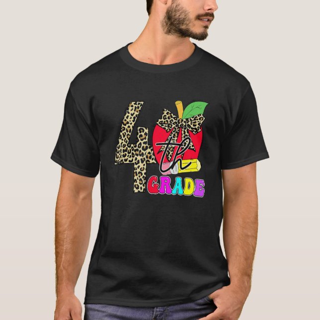 Camiseta Estudiantes de cuarto grado lidian Apple de vuelta (Anverso)