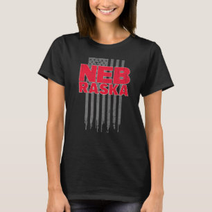 Camiseta Estudiantes de Nebraska llevan bandera estadounide