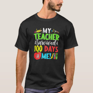 Camiseta Estudiantes del día 100 en la escuela Mi maestro s