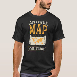 Camiseta Estudiantes del mapa de geografía de colección de 
