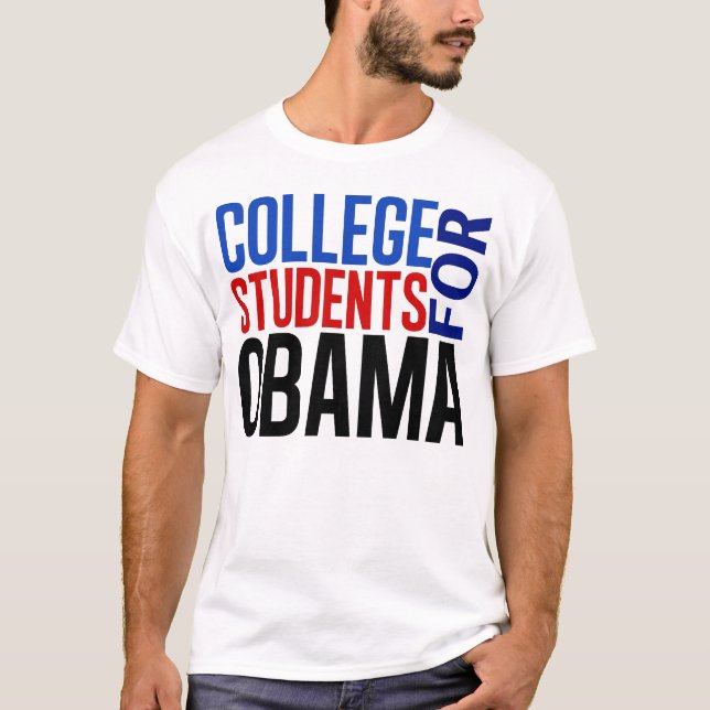 Camiseta Estudiantes universitarios para Obama (Anverso)