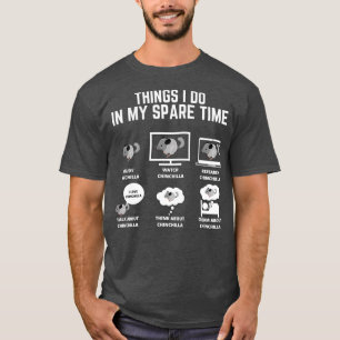 Camiseta Estudiar Chinchilla Cosas que hago en mi tiempo li