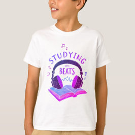 Camiseta Estudiar con ritmos - Tee de música de escuela ret