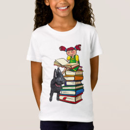 Camiseta Estudiar el Chica escolar y de pipa de Buddy GSD e