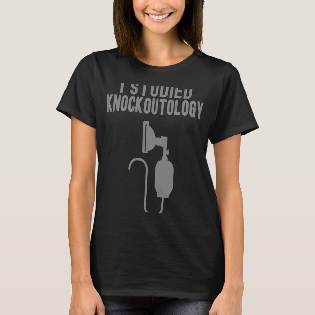 Camiseta estudié nockoutología Anesthesia Tech Anesthesio (Anverso)