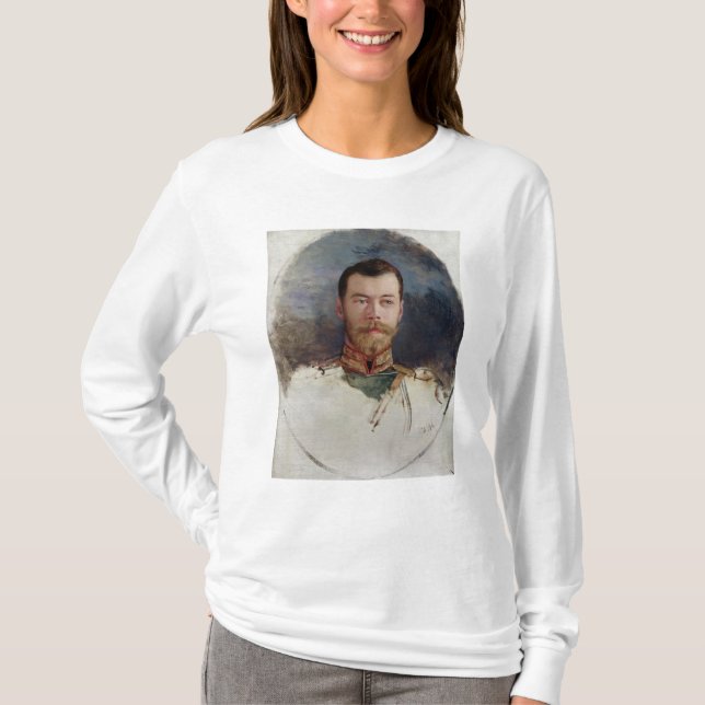 Camiseta Estudie para un retrato del Tsar Nicolás II 1898 (Anverso)