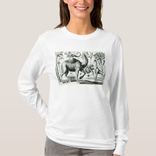 Camiseta Estudio de animales y de flores, grabado