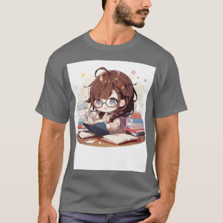 Camiseta estudio de chibi chica