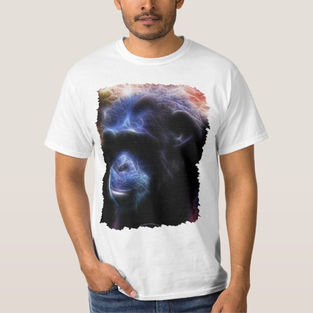Camiseta Estudio de Chimpancé del Partido Azul Primado sobr (Anverso)