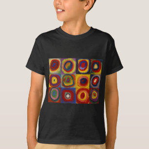 Camiseta Estudio de color de los círculos cuadrados